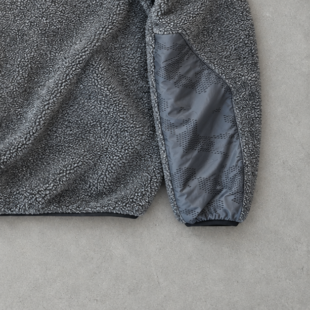 Nike Fleece Jacket Grau, Schwarz Rare Stitched Logo (M)