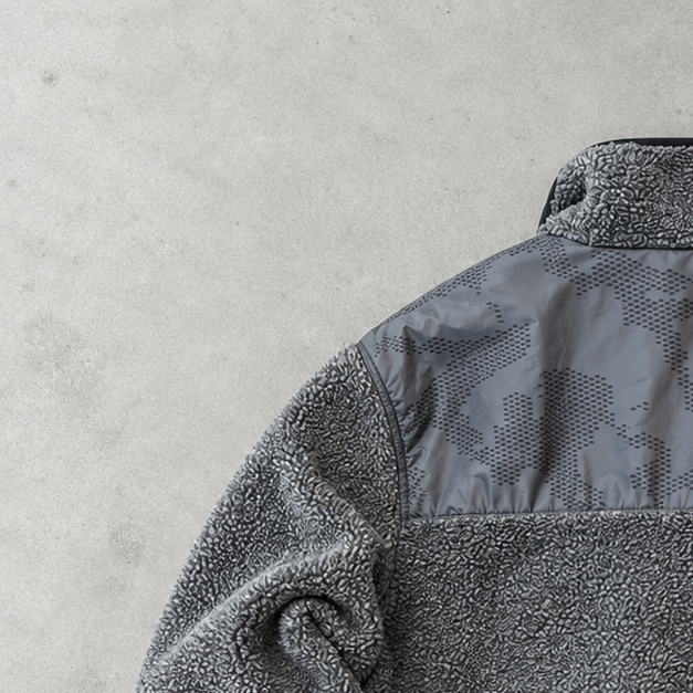 Nike Fleece Jacket Grau, Schwarz Rare Stitched Logo (M)