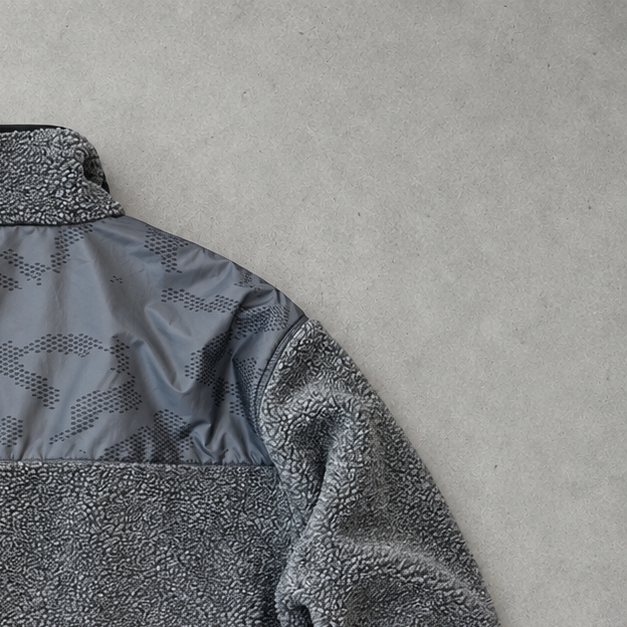 Nike Fleece Jacket Grau, Schwarz Rare Stitched Logo (M)