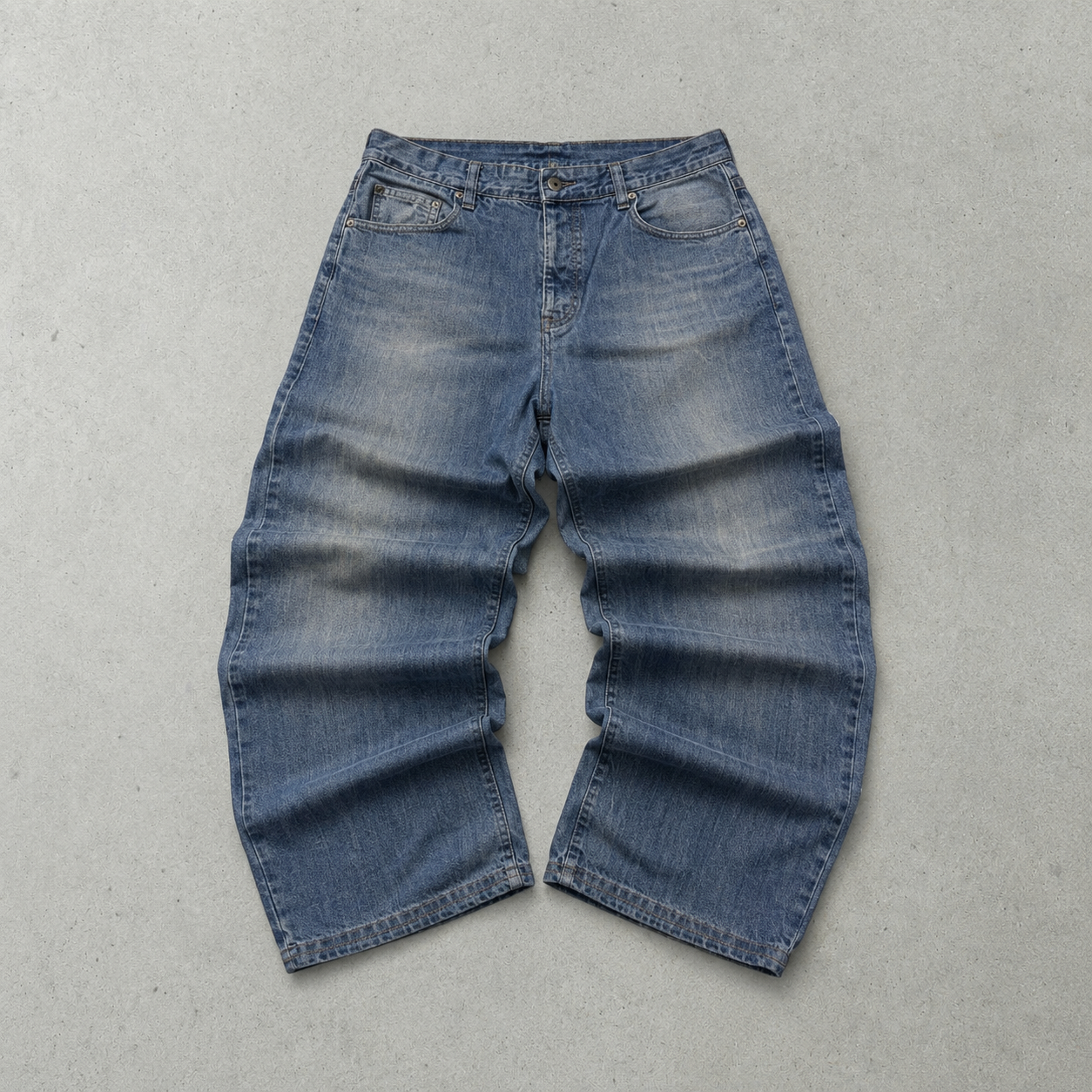 NBA 00s Y2K Armani Jeans Marineblau, Blau Limited Stitched Logo (L)