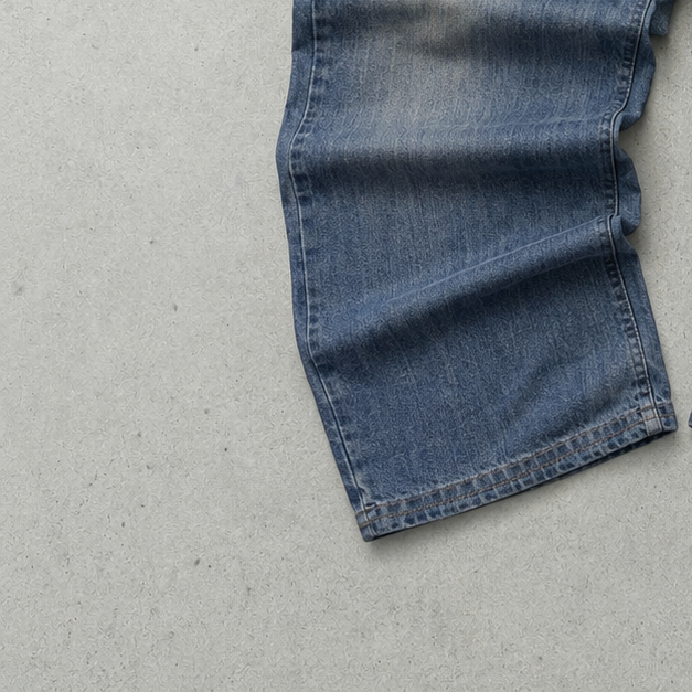 NBA 00s Y2K Armani Jeans Marineblau, Blau Limited Stitched Logo (L)