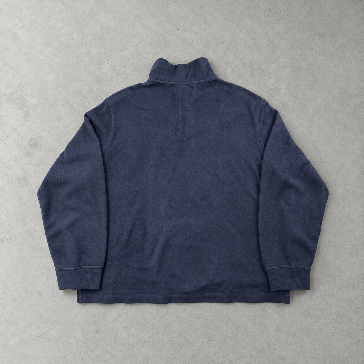 Ralph Lauren Half-Zip Sweater Marineblau Rare (XXL) Stitched Logo