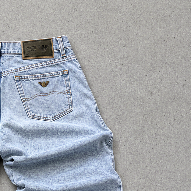 Y2K 2000 Armani Cargo Pants Hellblau Limited (W31 | DE 46)