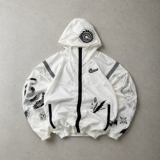 Nike Jacket White, Black Limited (M)