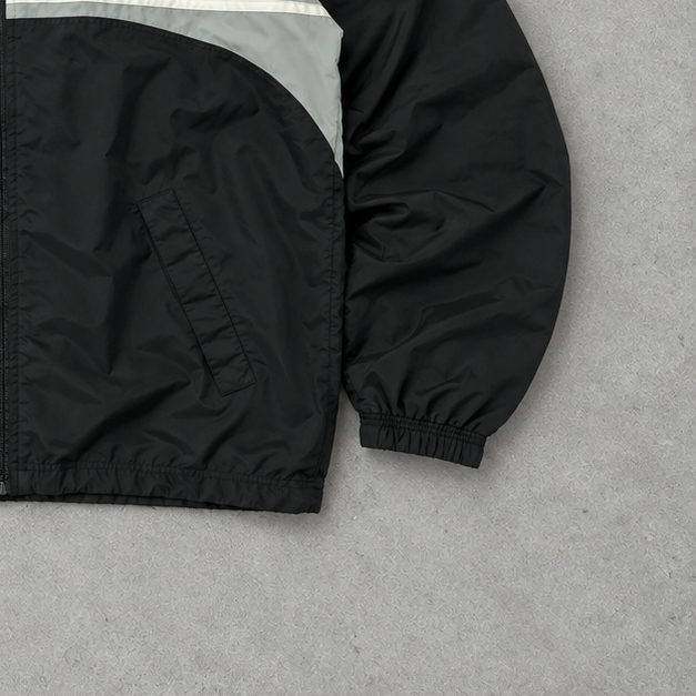 Y2K Adidas Windbreaker Black Rare (L)