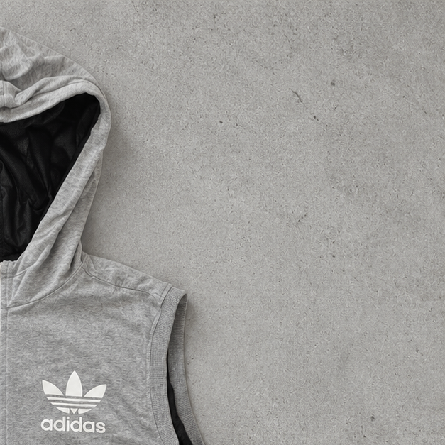 adidas Hoodie Grau, Schwarz Rare (S)