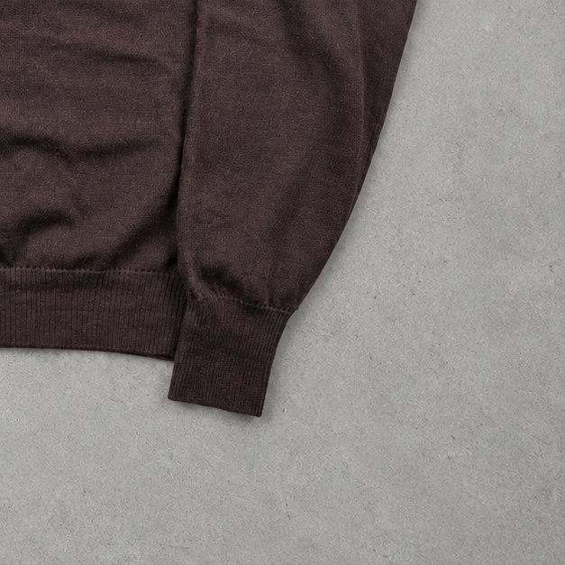 Ralph Lauren Sweater Burgunderrot Stitched Logo Rare (M)
