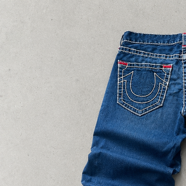 Y2K True Religion Jeans Rot, Blau Rare (L)