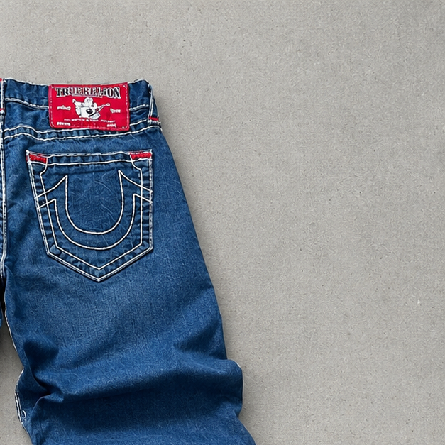 Y2K True Religion Jeans Rot, Blau Rare (L)
