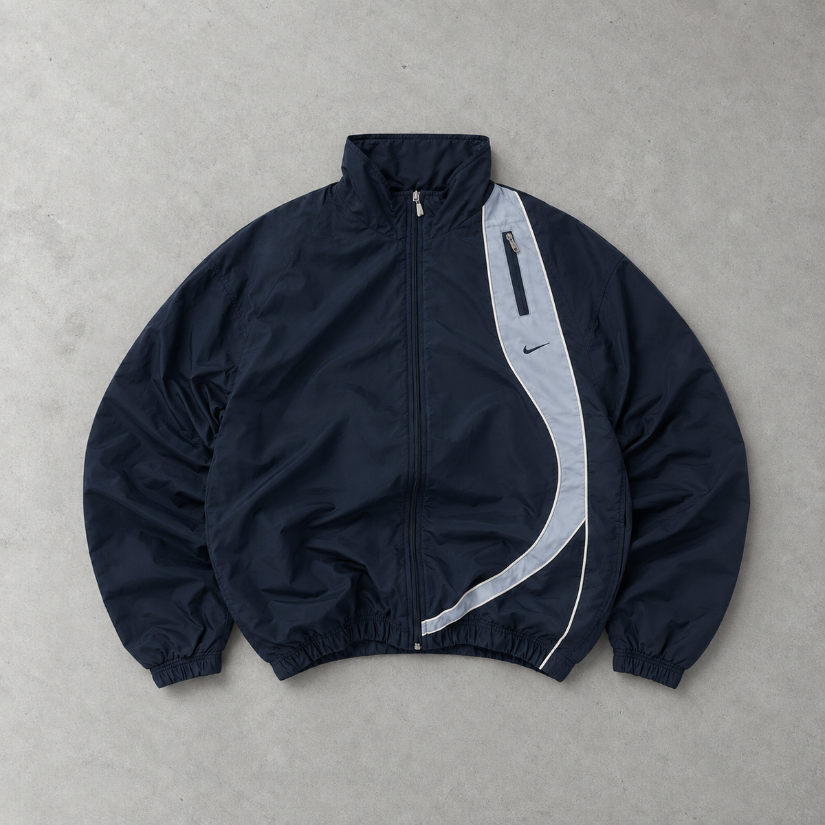 Vintage Nike Track Jacket Navy/White Rare (M)