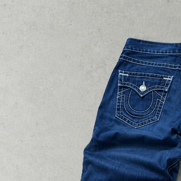 2006 True Religion Jeans Blau, Marineblau Rare (M)