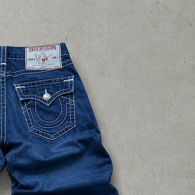 2006 True Religion Jeans Blau, Marineblau Rare (M)