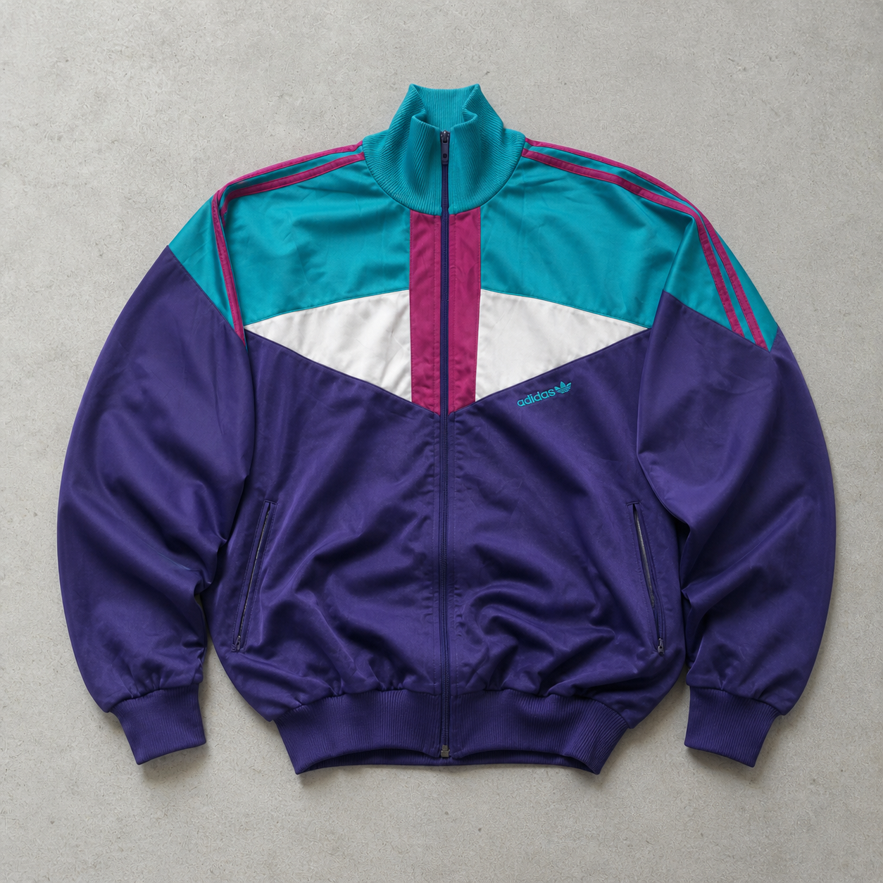Adidas Sweater Lila, Blau Limited (M) Stitched Logo