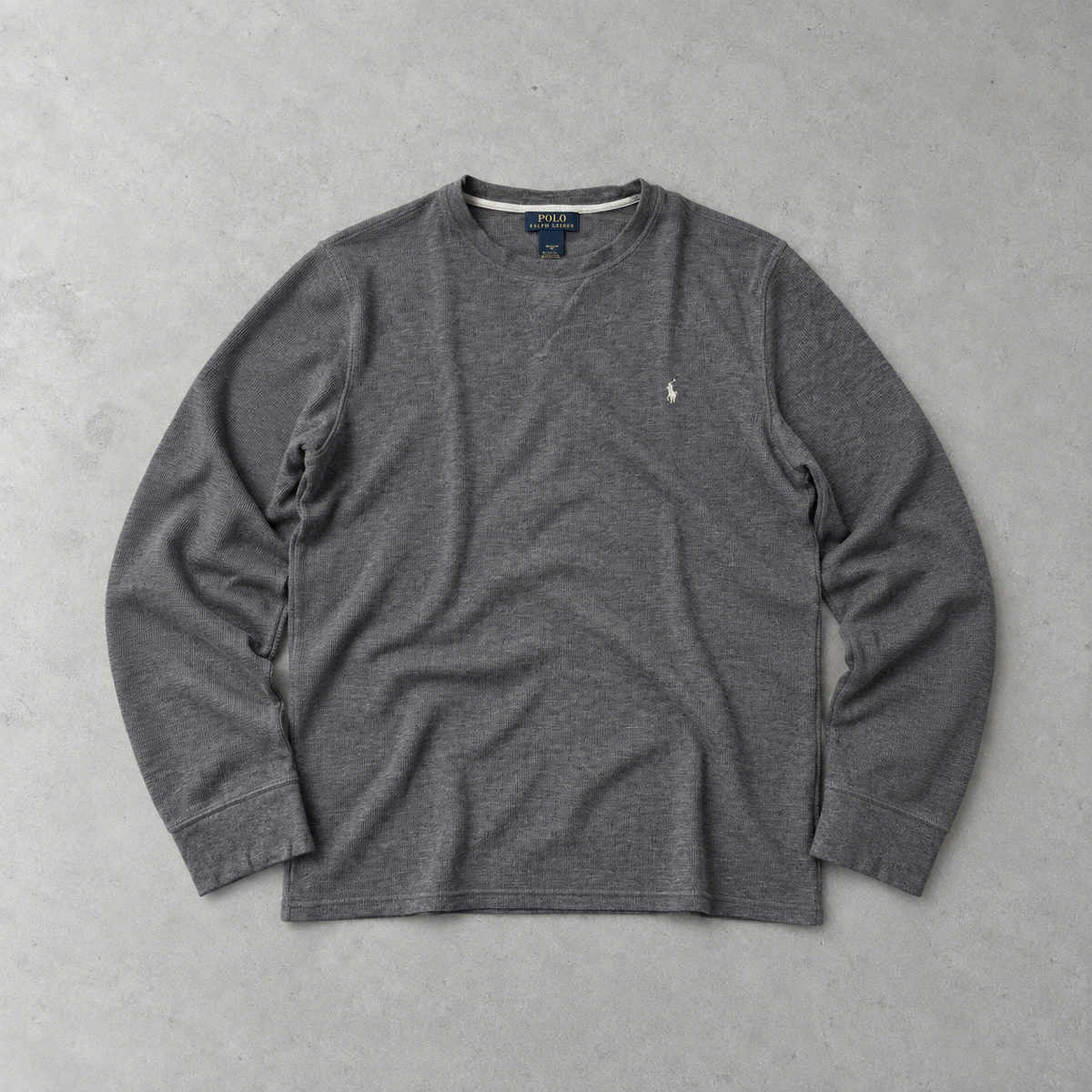 Ralph Lauren T-Shirt Grau Stitched Logo Rare (M)