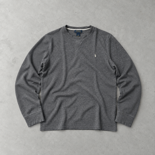 Ralph Lauren T-Shirt Grau Stitched Logo Rare (M)