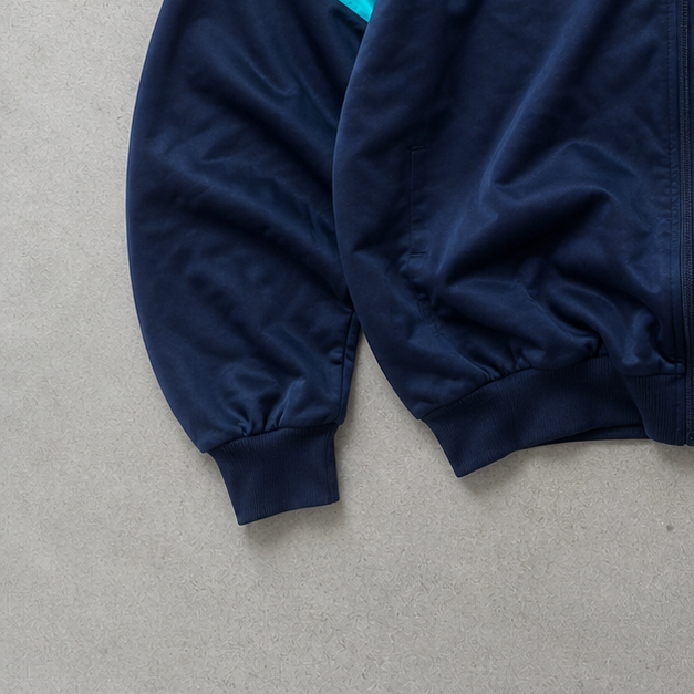 Adidas Track Jacket Marineblau, Hellblau Limited (M) Stitched Logo
