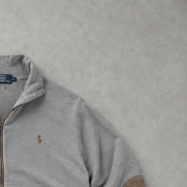 Ralph Lauren Zip Jacket Grau, Rot Rare (XXL)