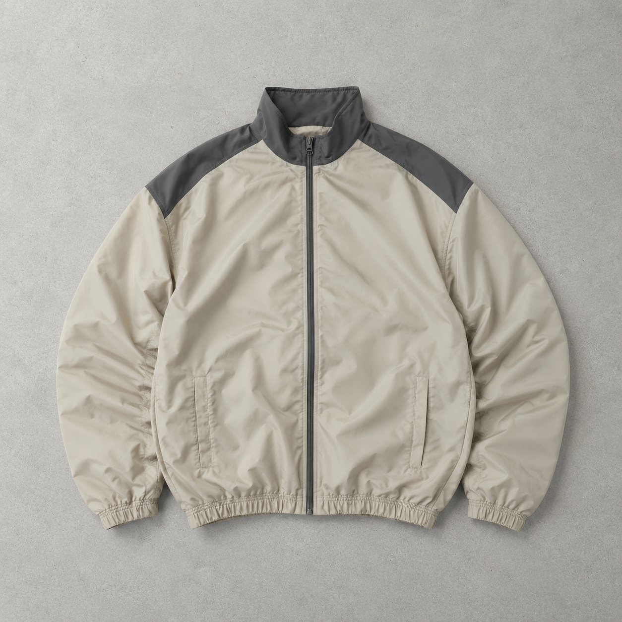 Adidas Windbreaker Grau, Beige Rare (Size L)