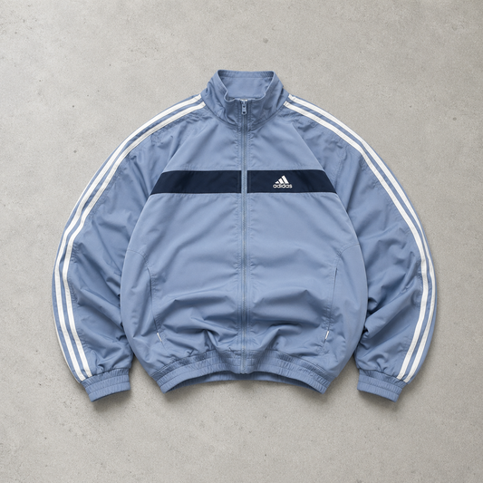 Y2K Adidas Track Jacket Blau Limited (M) Stitched Logo