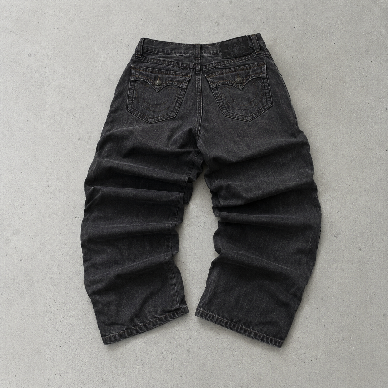 Y2K True Religion Jeans Schwarz Rare (W30 | DE 46)