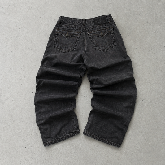 Y2K True Religion Jeans Schwarz Rare (W30 | DE 46)