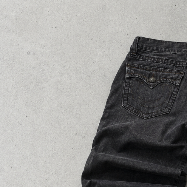 Y2K True Religion Jeans Schwarz Rare (W30 | DE 46)