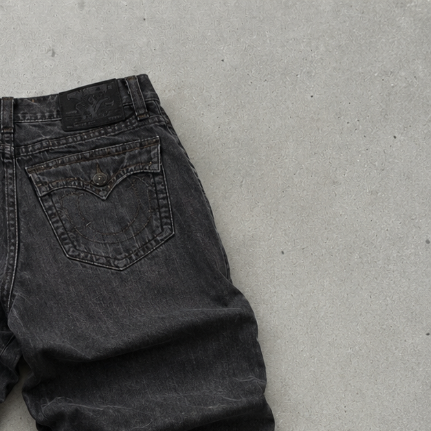 Y2K True Religion Jeans Schwarz Rare (W30 | DE 46)