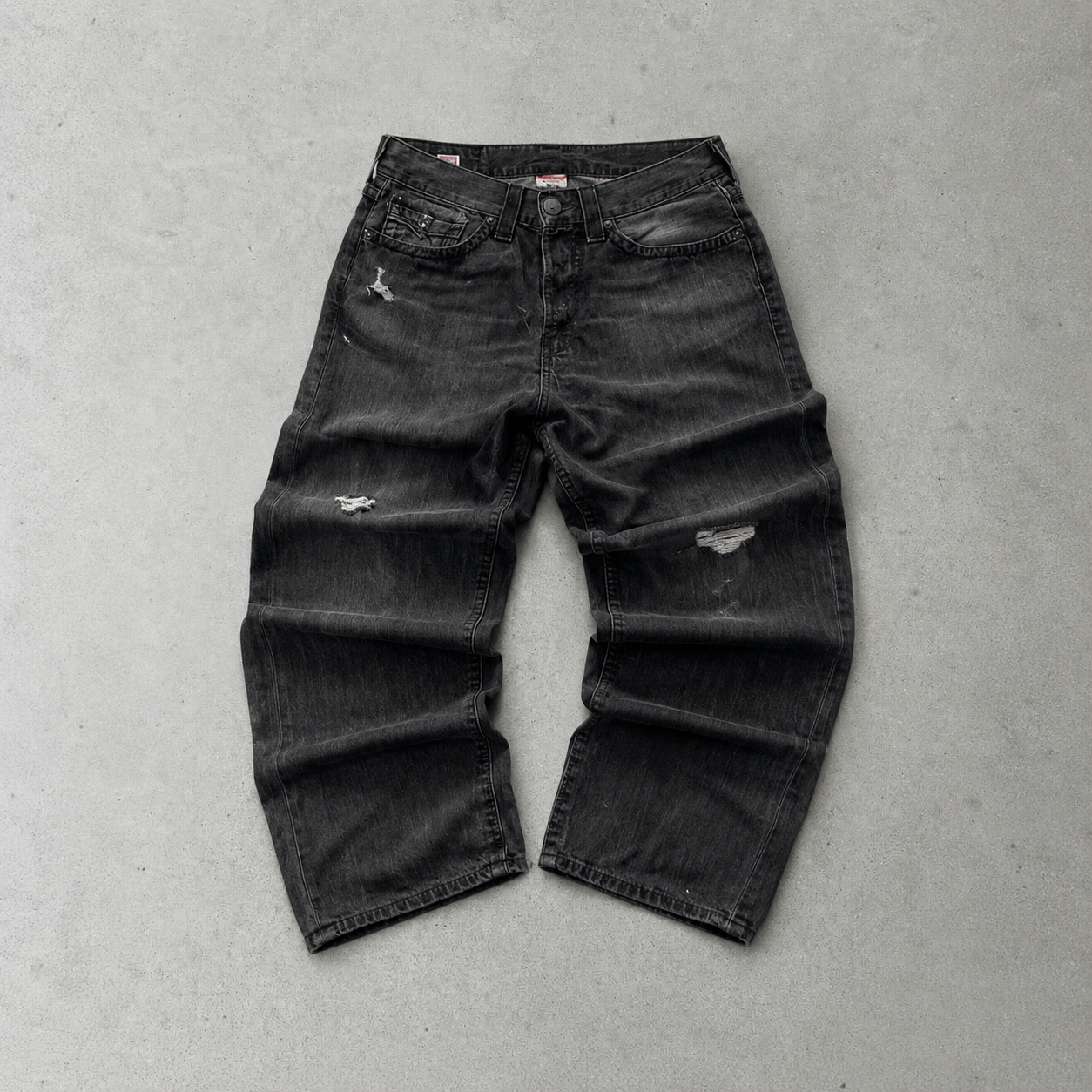 Y2K True Religion Jeans Schwarz Rare (W30 | DE 46)