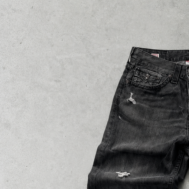 Y2K True Religion Jeans Schwarz Rare (W30 | DE 46)