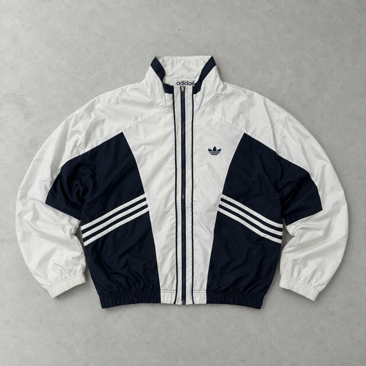Adidas Windbreaker 90er Jahre Weiß / Marineblau limitiert (L)