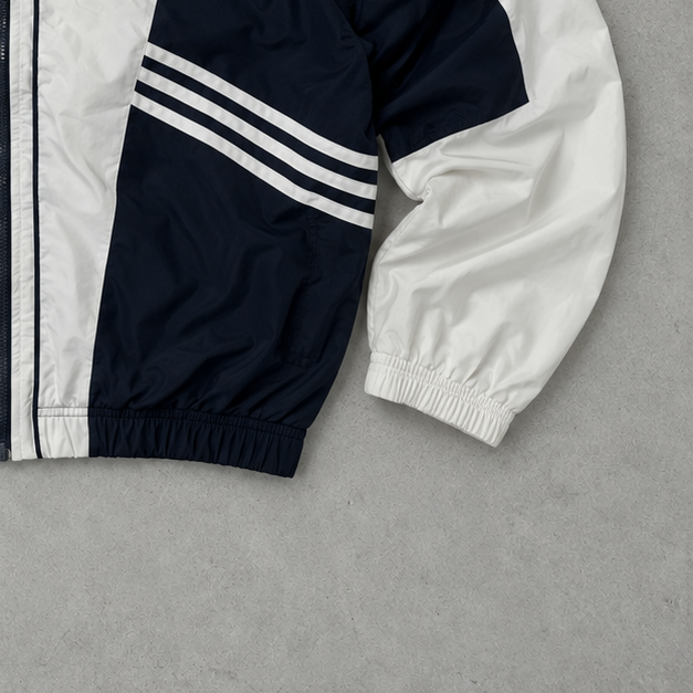 Adidas Windbreaker 90er Jahre Weiß / Marineblau limitiert (L)