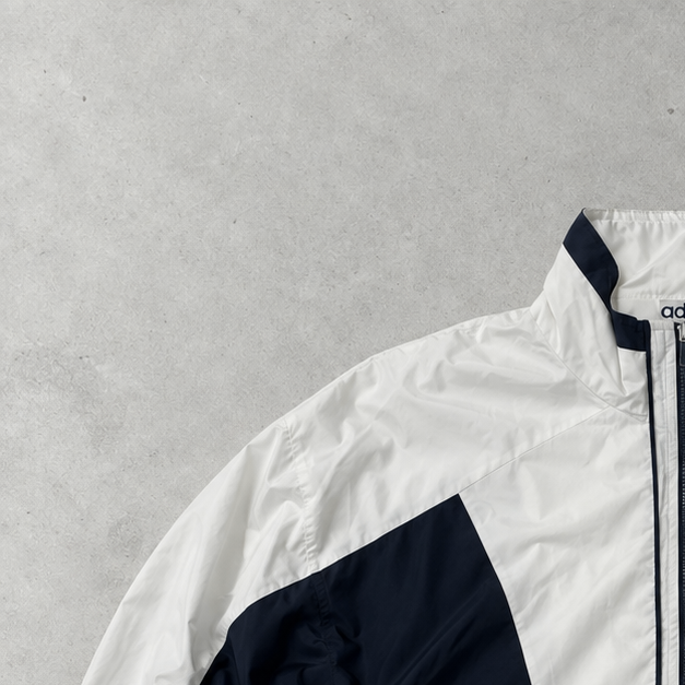 Adidas Windbreaker 90er Jahre Weiß / Marineblau limitiert (L)