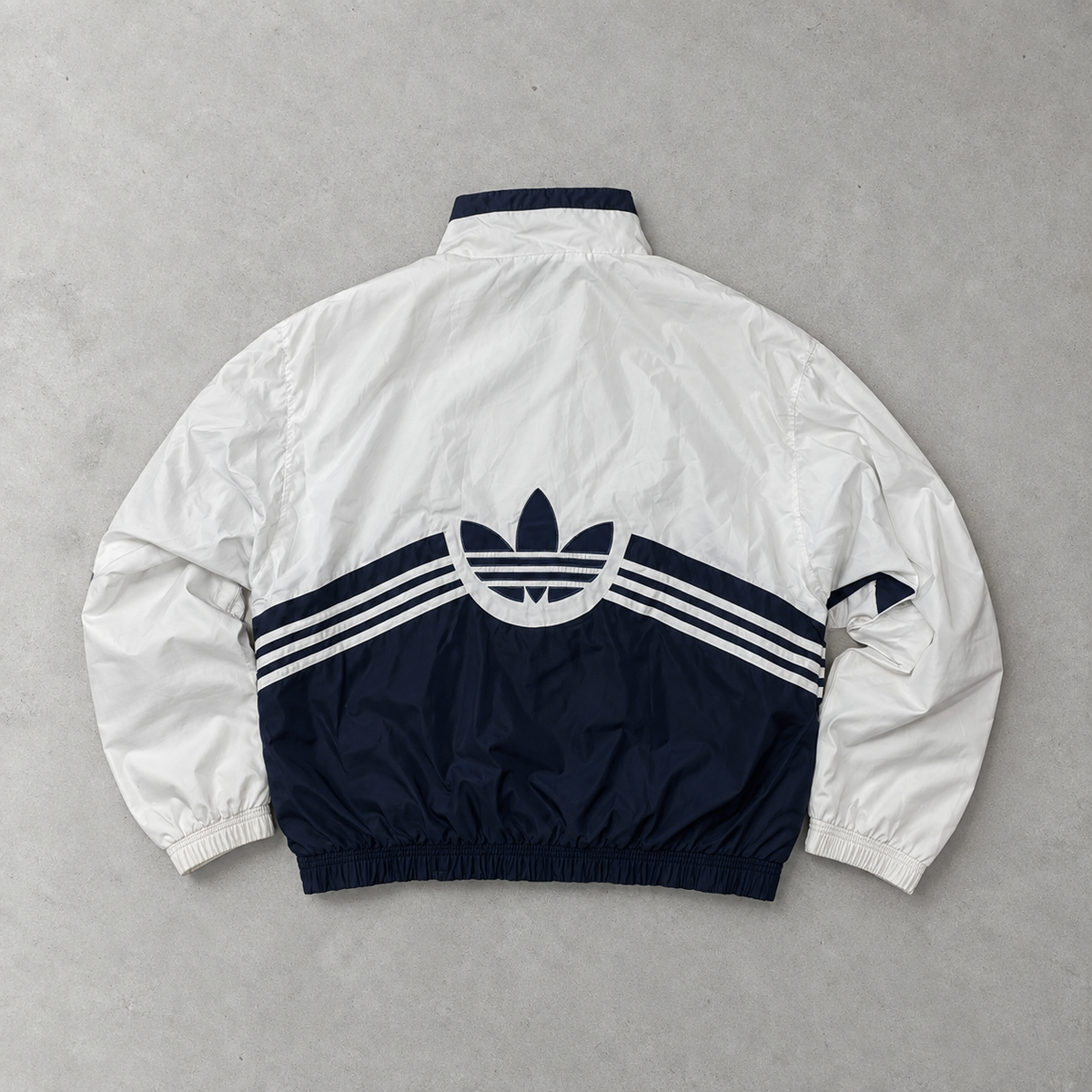 Adidas Windbreaker 90er Jahre Weiß / Marineblau limitiert (L)