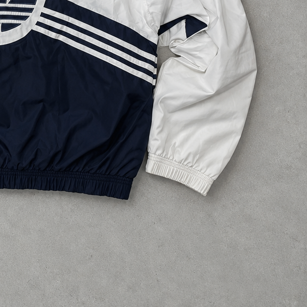 Adidas Windbreaker 90er Jahre Weiß / Marineblau limitiert (L)