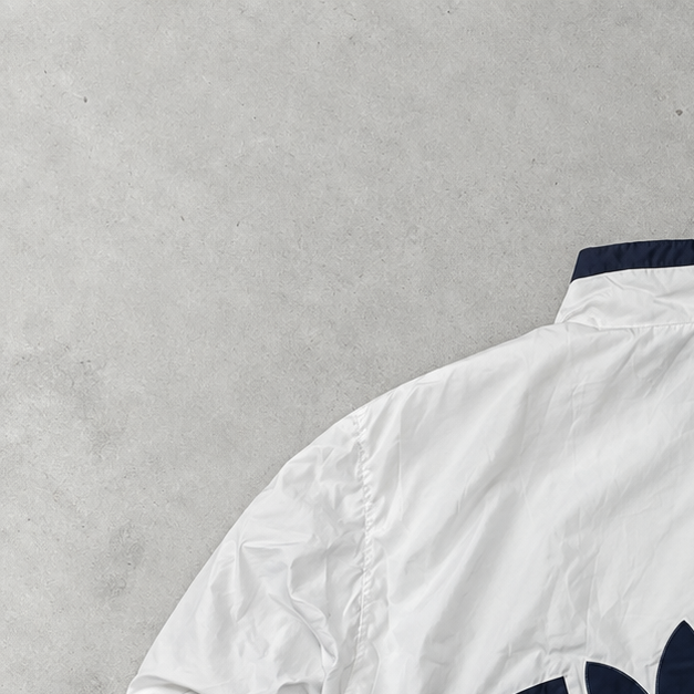 Adidas Windbreaker 90er Jahre Weiß / Marineblau limitiert (L)