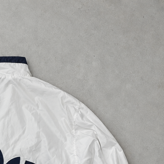 Adidas Windbreaker 90er Jahre Weiß / Marineblau limitiert (L)