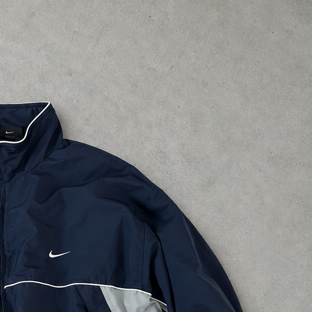 Y2K Nike Windbreaker Marineblau Rare (XL)