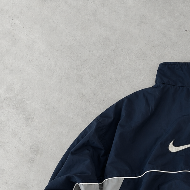 Y2K Nike Windbreaker Marineblau Rare (XL)