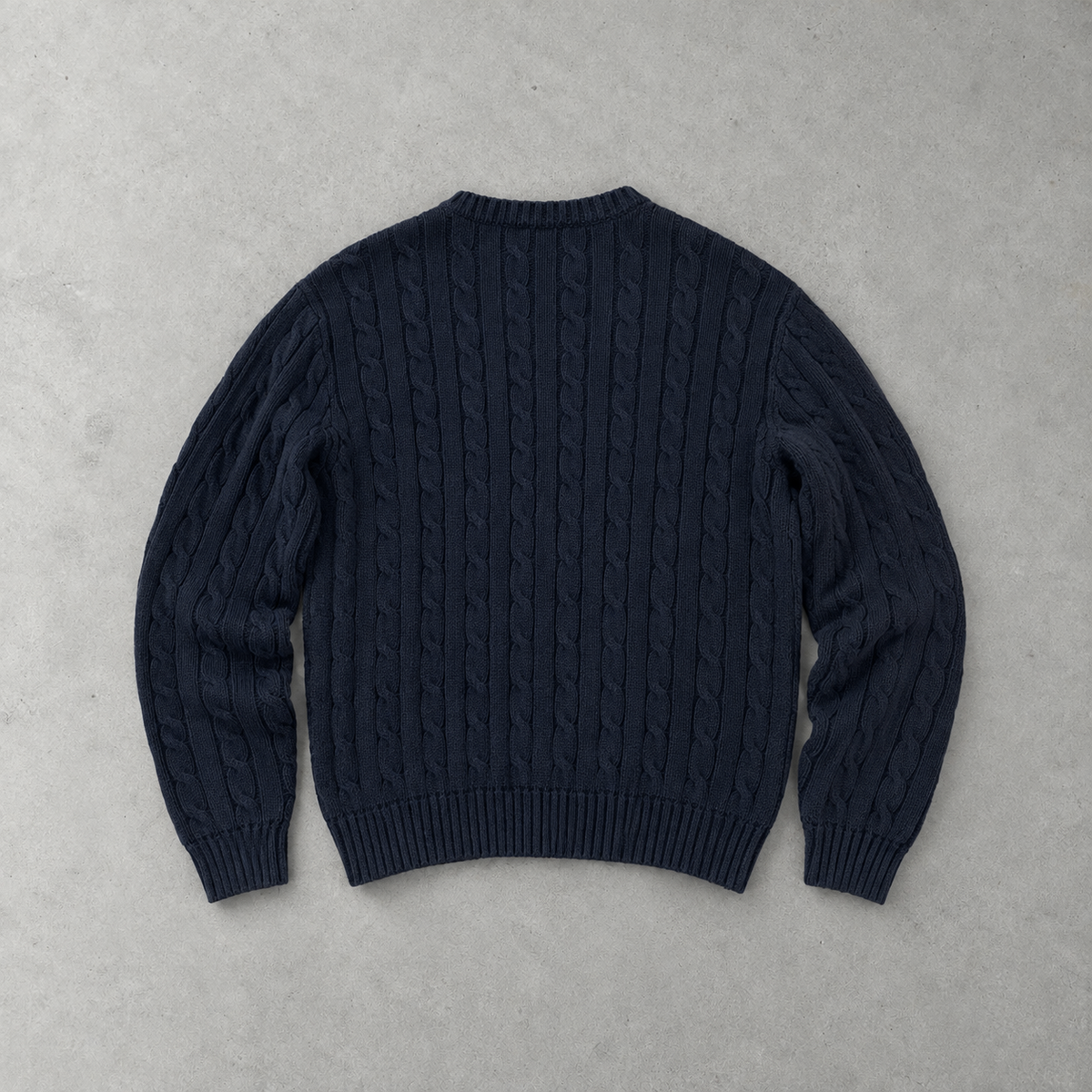 Ralph Lauren Sweater Marineblau Rare (L) Stitched Logo