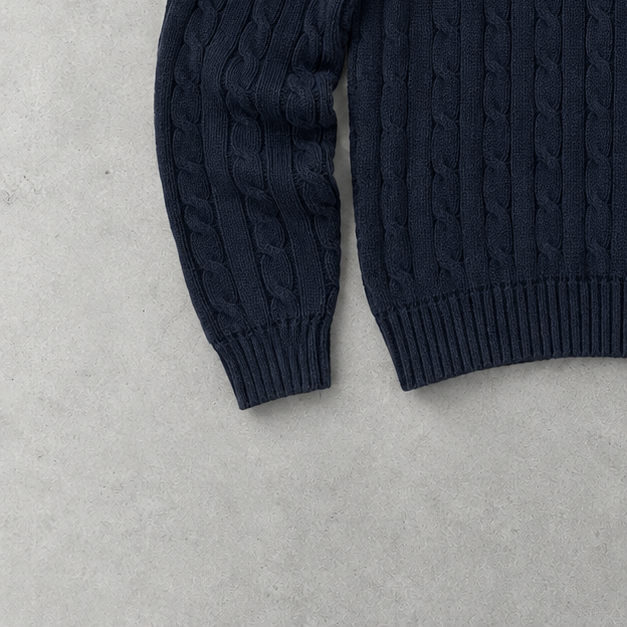 Ralph Lauren Sweater Marineblau Rare (L) Stitched Logo