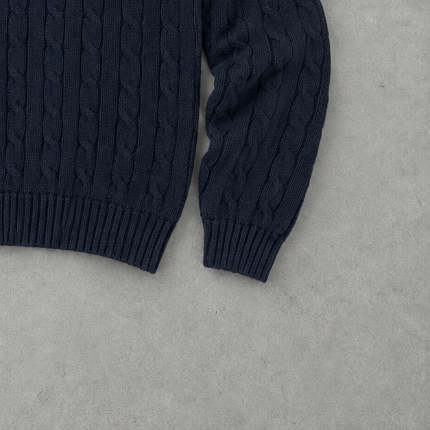 Ralph Lauren Sweater Marineblau Rare (L) Stitched Logo