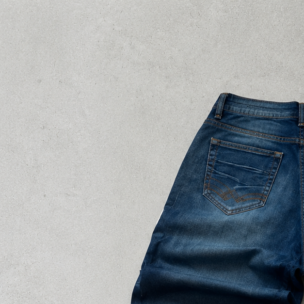 Y2K Emporio Armani Jeans Blau Limited Stitched Logo (W28 | DE 44)