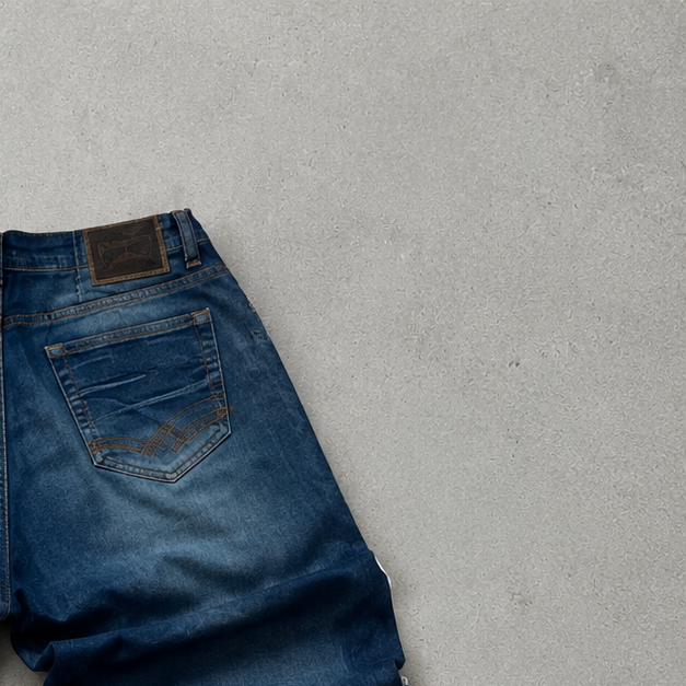 Y2K Emporio Armani Jeans Blau Limited Stitched Logo (W28 | DE 44)