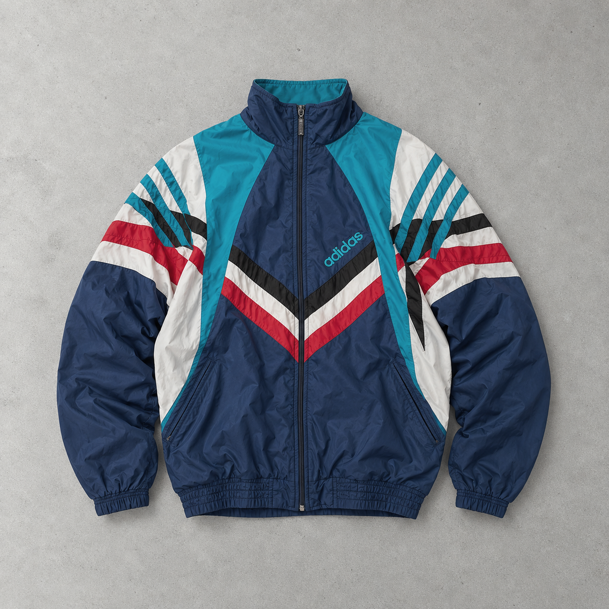 Veste de survêtement Adidas Bleu / Multicolore Rare (XL)