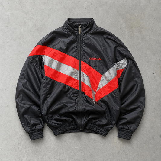 Adidas Track Jacket Schwarz, Rot Limited (M) Stitched Logo