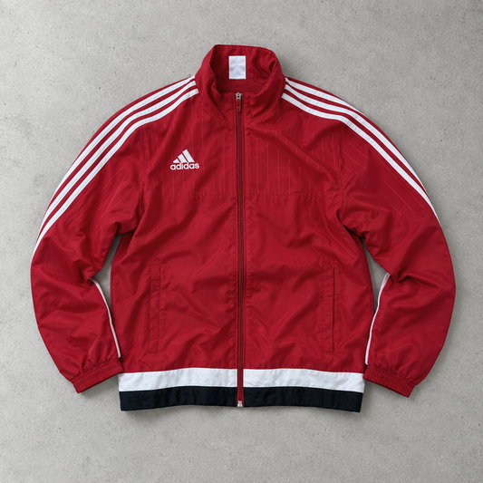 Y2K adidas Track Jacket Rot, Weiß Limited (S)