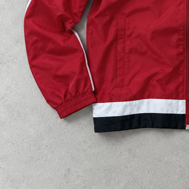 Y2K adidas Track Jacket Rot, Weiß Limited (S)