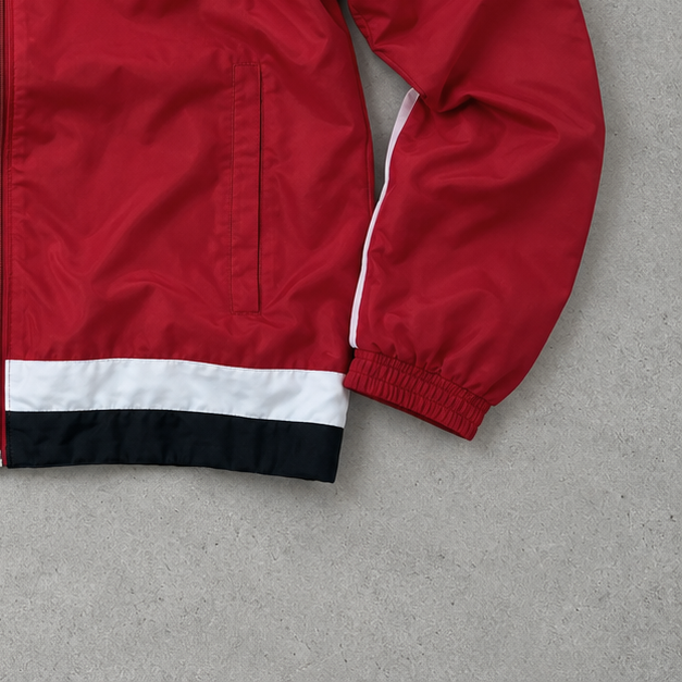 Y2K adidas Track Jacket Rot, Weiß Limited (S)