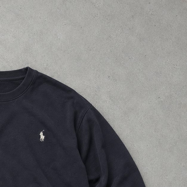 Ralph Lauren Sweater Marineblau Rare (L) Stitched Logo