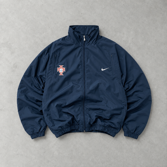 Portugal Vintage Nike Trainingsjacke Marineblau Selten (L)